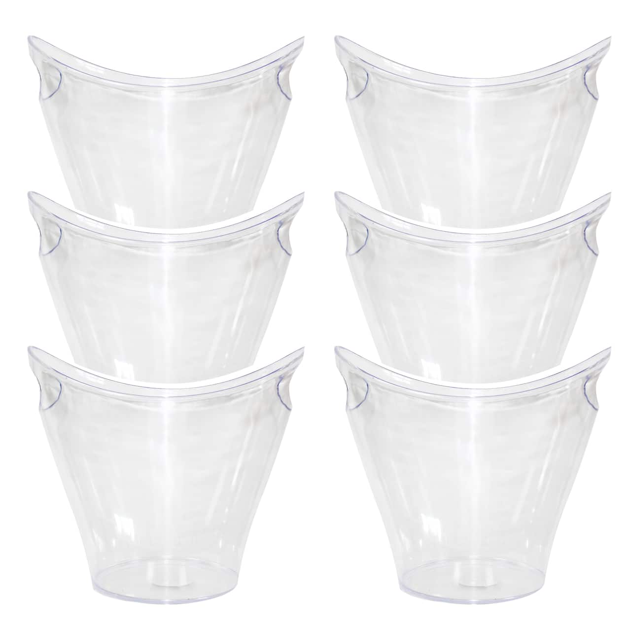 6 Pack: Clear Ice Pail with Handles by Celebrate It™